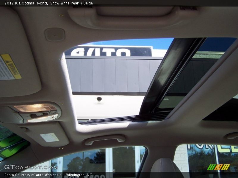 Snow White Pearl / Beige 2012 Kia Optima Hybrid
