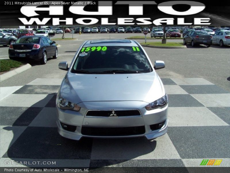 Apex Silver Metallic / Black 2011 Mitsubishi Lancer ES