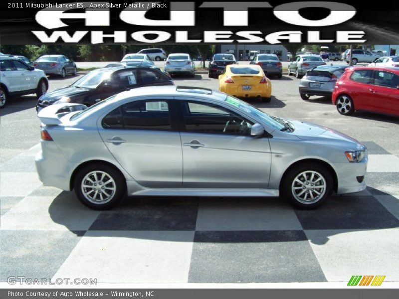 Apex Silver Metallic / Black 2011 Mitsubishi Lancer ES