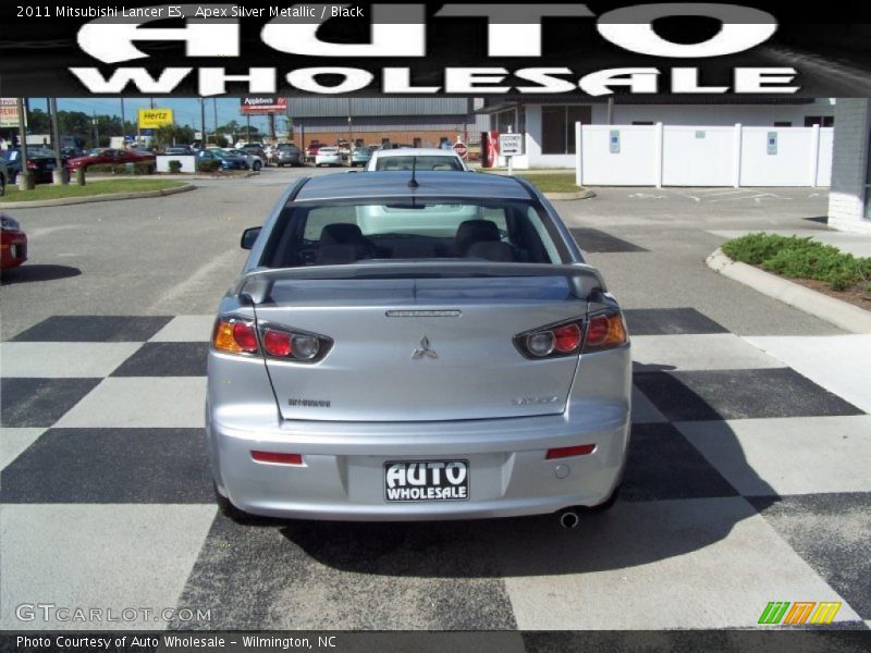 Apex Silver Metallic / Black 2011 Mitsubishi Lancer ES
