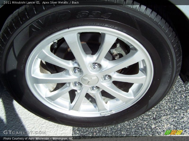 Apex Silver Metallic / Black 2011 Mitsubishi Lancer ES