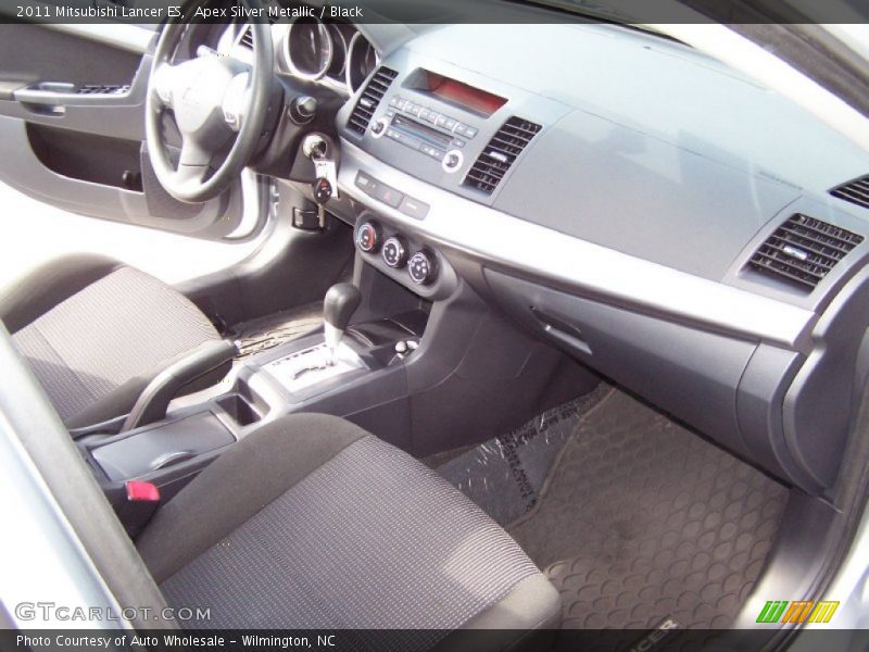 Apex Silver Metallic / Black 2011 Mitsubishi Lancer ES