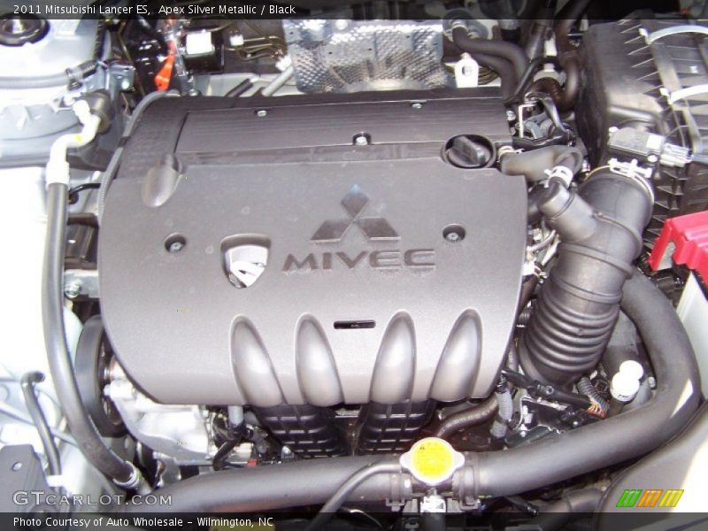 Apex Silver Metallic / Black 2011 Mitsubishi Lancer ES
