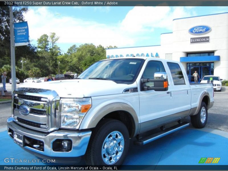 Oxford White / Adobe 2012 Ford F250 Super Duty Lariat Crew Cab