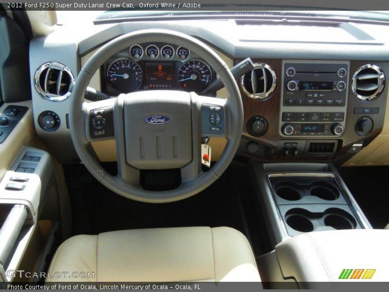 Oxford White / Adobe 2012 Ford F250 Super Duty Lariat Crew Cab