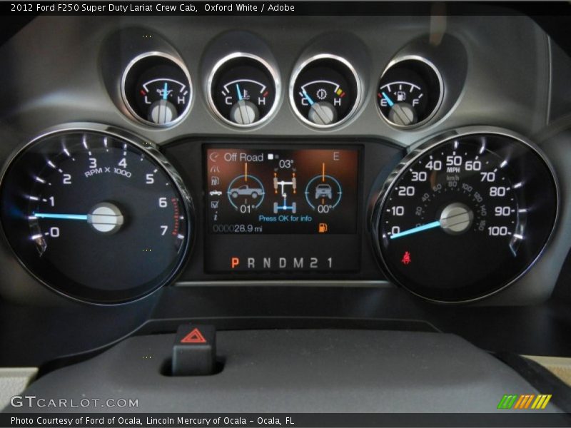 Oxford White / Adobe 2012 Ford F250 Super Duty Lariat Crew Cab