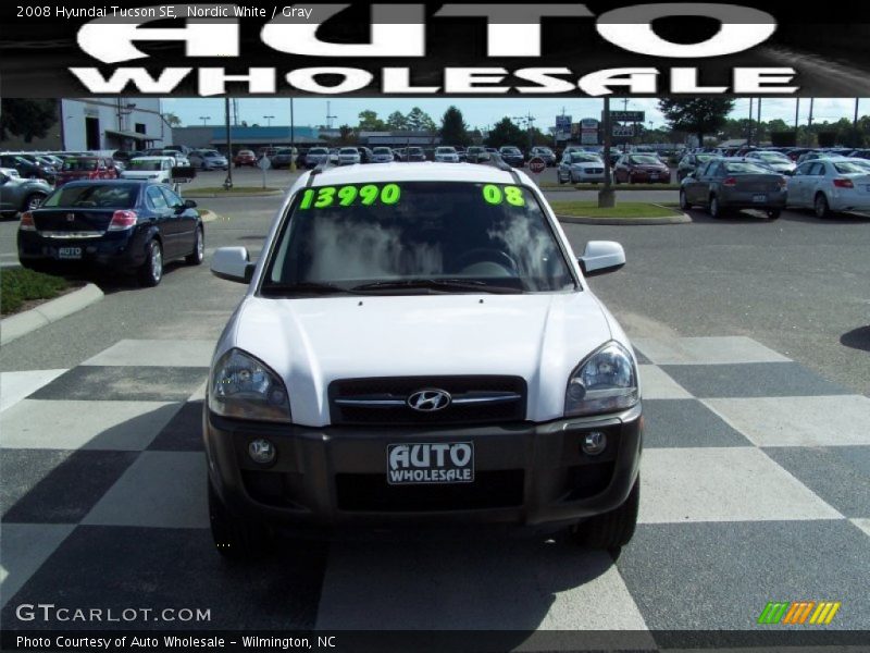 Nordic White / Gray 2008 Hyundai Tucson SE