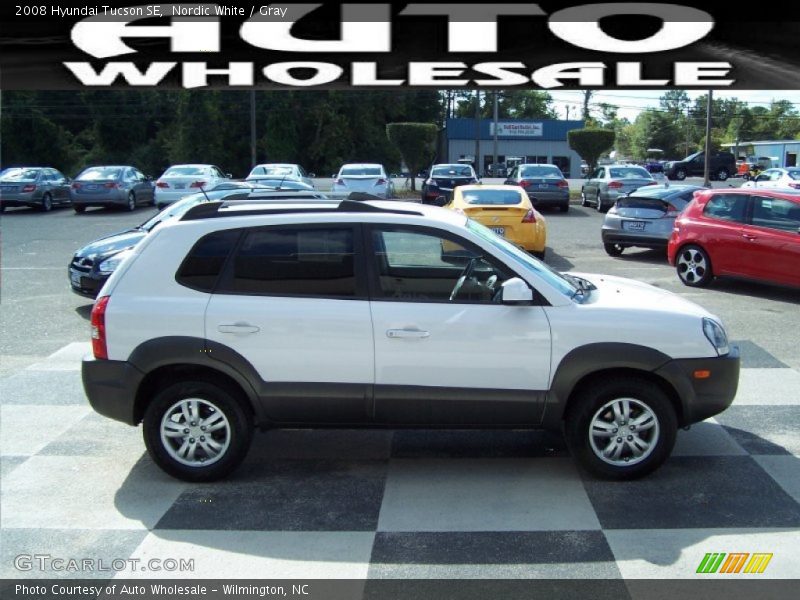 Nordic White / Gray 2008 Hyundai Tucson SE