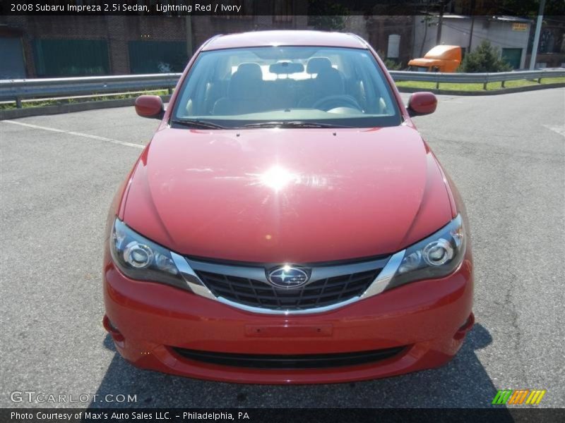 Lightning Red / Ivory 2008 Subaru Impreza 2.5i Sedan