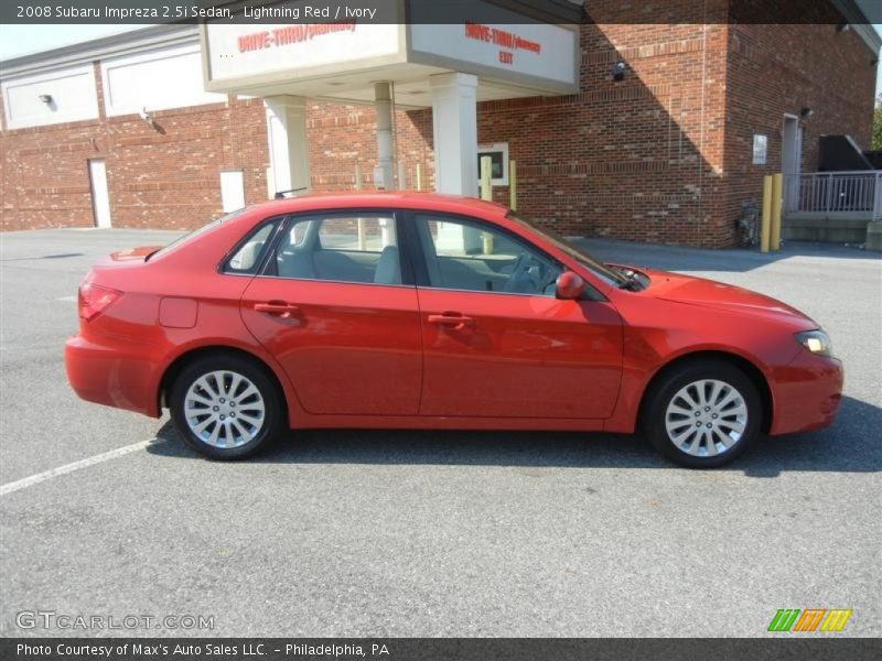 Lightning Red / Ivory 2008 Subaru Impreza 2.5i Sedan