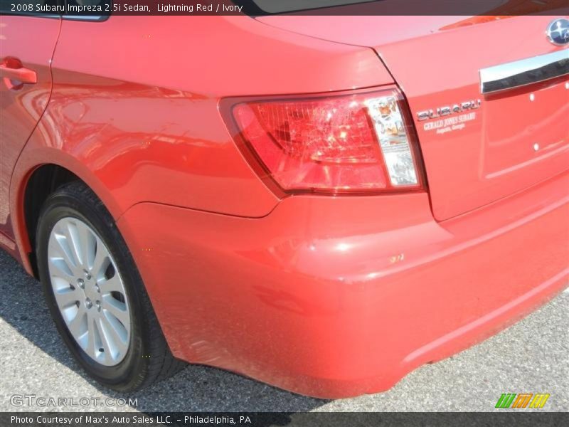 Lightning Red / Ivory 2008 Subaru Impreza 2.5i Sedan