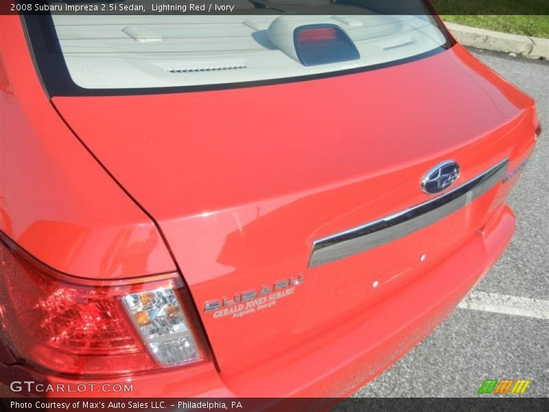 Lightning Red / Ivory 2008 Subaru Impreza 2.5i Sedan