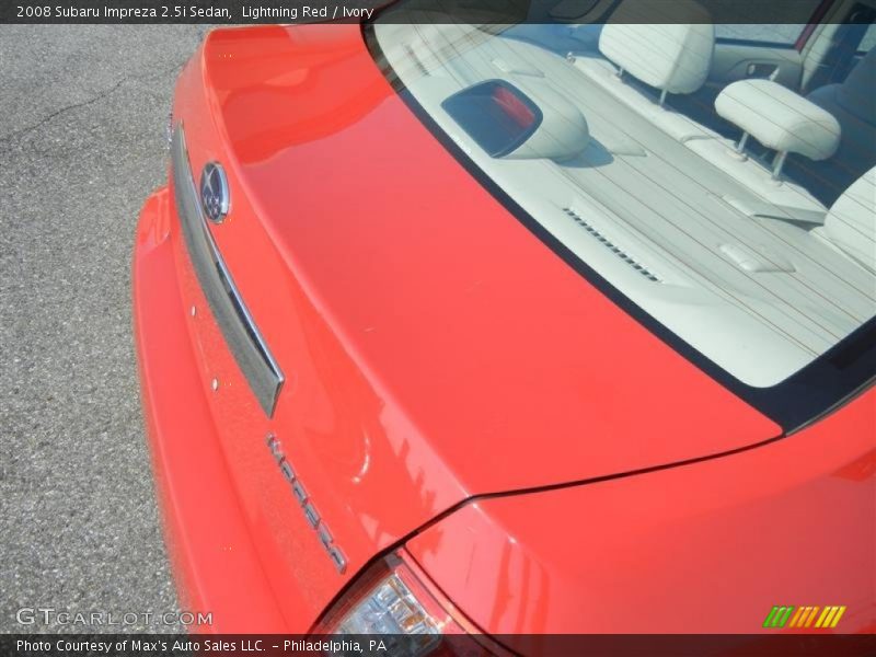 Lightning Red / Ivory 2008 Subaru Impreza 2.5i Sedan