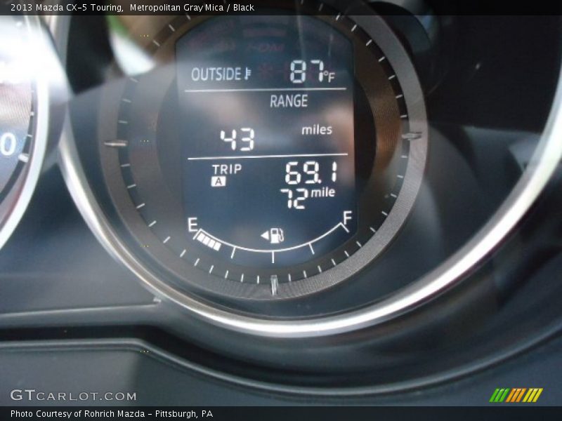 Metropolitan Gray Mica / Black 2013 Mazda CX-5 Touring