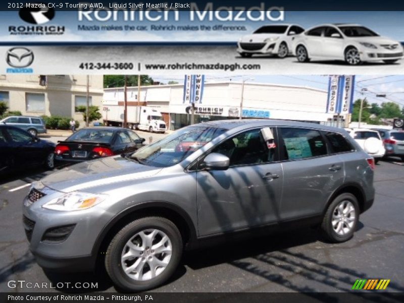 Liquid Silver Meatllic / Black 2012 Mazda CX-9 Touring AWD