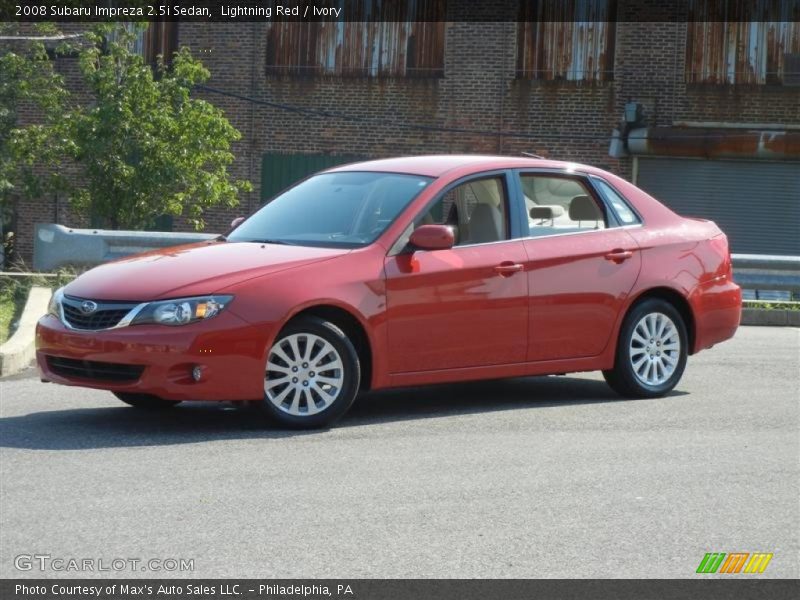 Lightning Red / Ivory 2008 Subaru Impreza 2.5i Sedan
