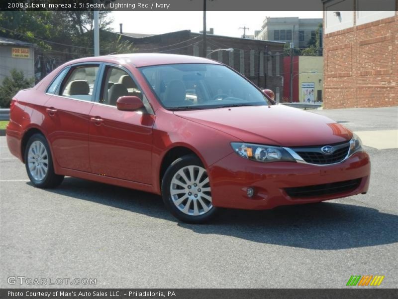 Lightning Red / Ivory 2008 Subaru Impreza 2.5i Sedan