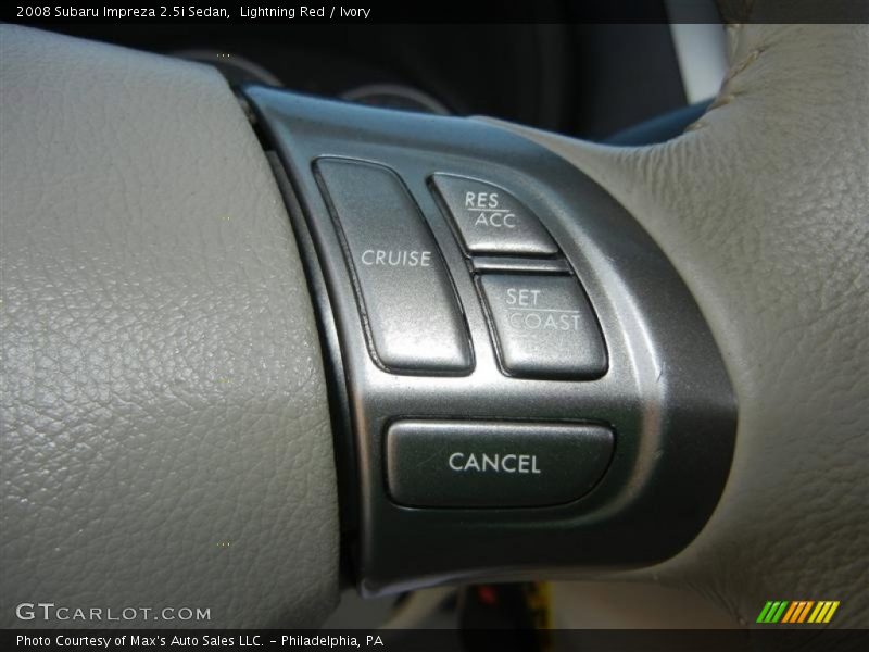 Lightning Red / Ivory 2008 Subaru Impreza 2.5i Sedan