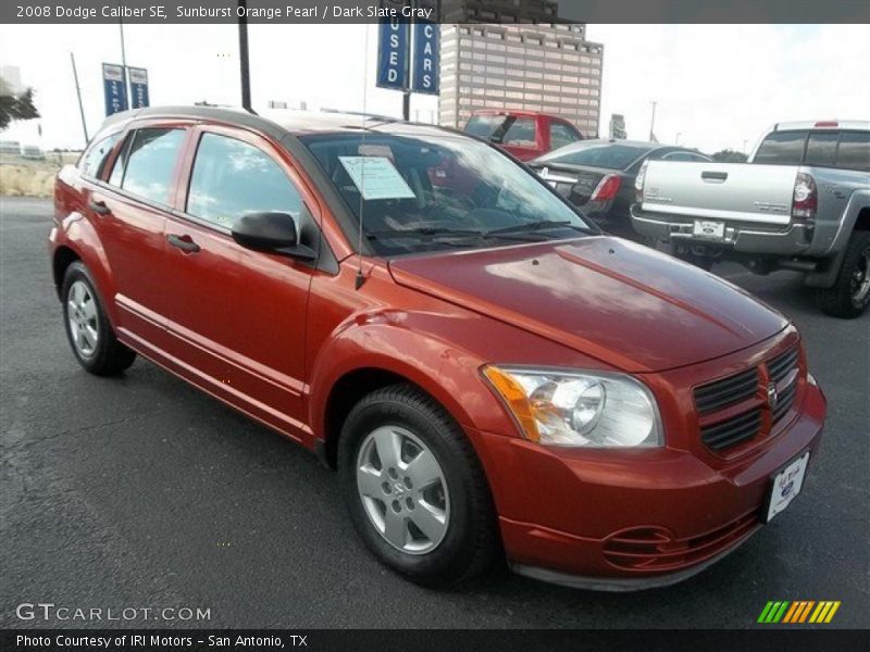 Sunburst Orange Pearl / Dark Slate Gray 2008 Dodge Caliber SE
