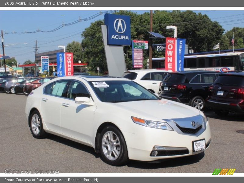 White Diamond Pearl / Ebony 2009 Acura TL 3.5