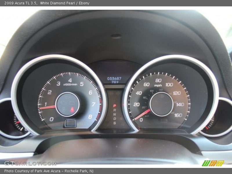 White Diamond Pearl / Ebony 2009 Acura TL 3.5