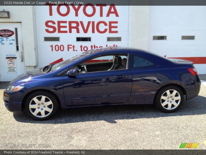 Royal Blue Pearl / Gray 2010 Honda Civic LX Coupe