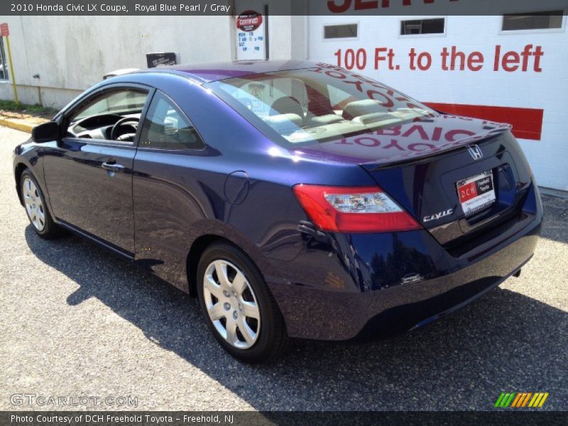 Royal Blue Pearl / Gray 2010 Honda Civic LX Coupe