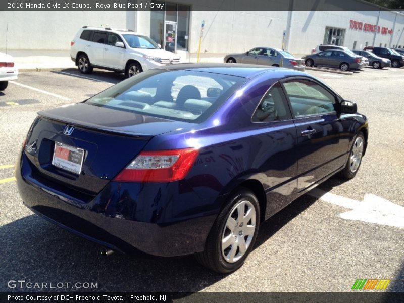 Royal Blue Pearl / Gray 2010 Honda Civic LX Coupe