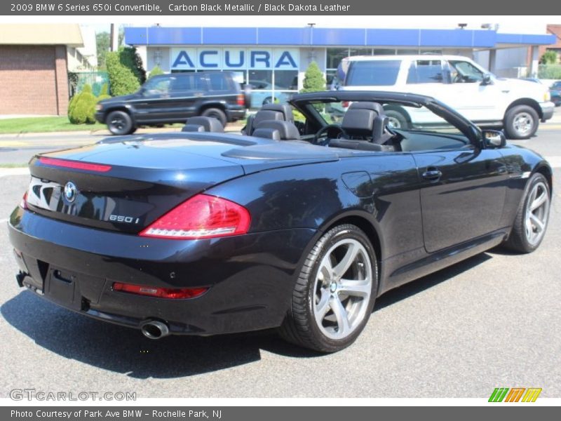 Carbon Black Metallic / Black Dakota Leather 2009 BMW 6 Series 650i Convertible