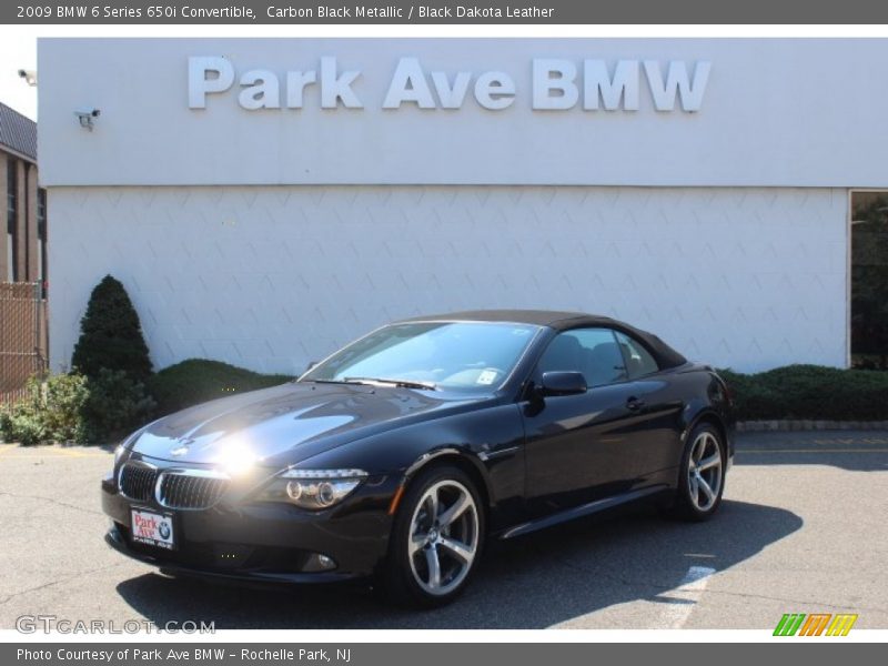 Carbon Black Metallic / Black Dakota Leather 2009 BMW 6 Series 650i Convertible