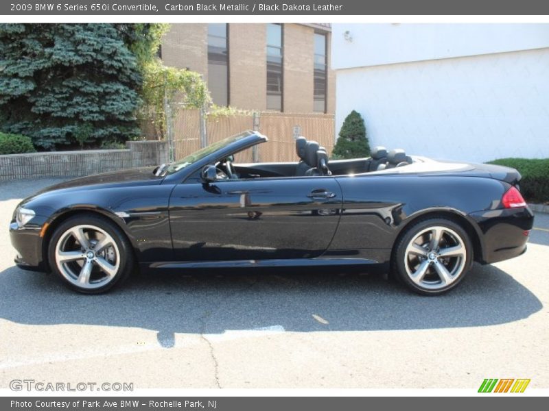 Carbon Black Metallic / Black Dakota Leather 2009 BMW 6 Series 650i Convertible