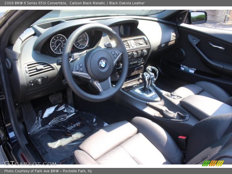 Black Dakota Leather Interior - 2009 6 Series 650i Convertible 