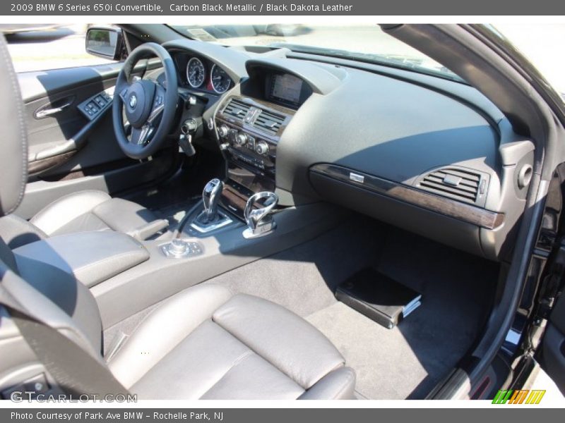 Carbon Black Metallic / Black Dakota Leather 2009 BMW 6 Series 650i Convertible