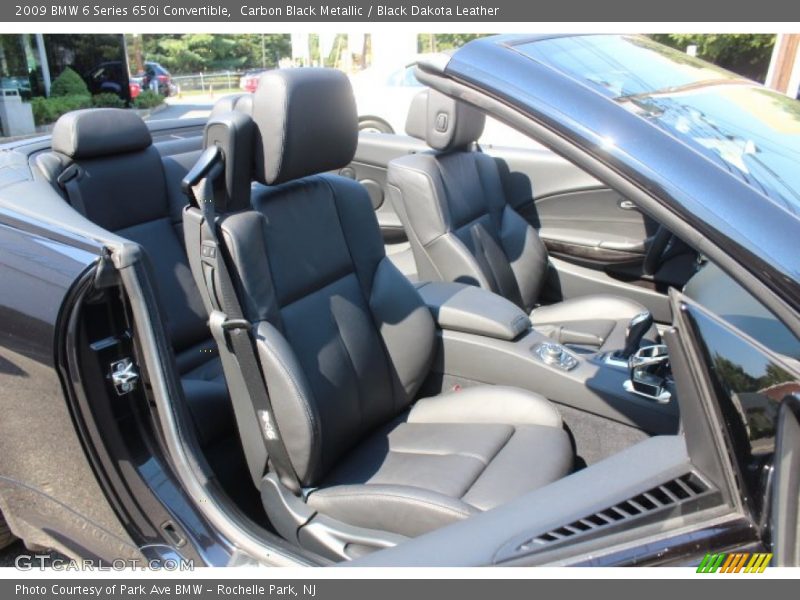 Carbon Black Metallic / Black Dakota Leather 2009 BMW 6 Series 650i Convertible