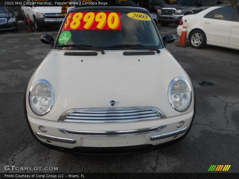 Pepper White / Cordoba Beige 2003 Mini Cooper Hardtop