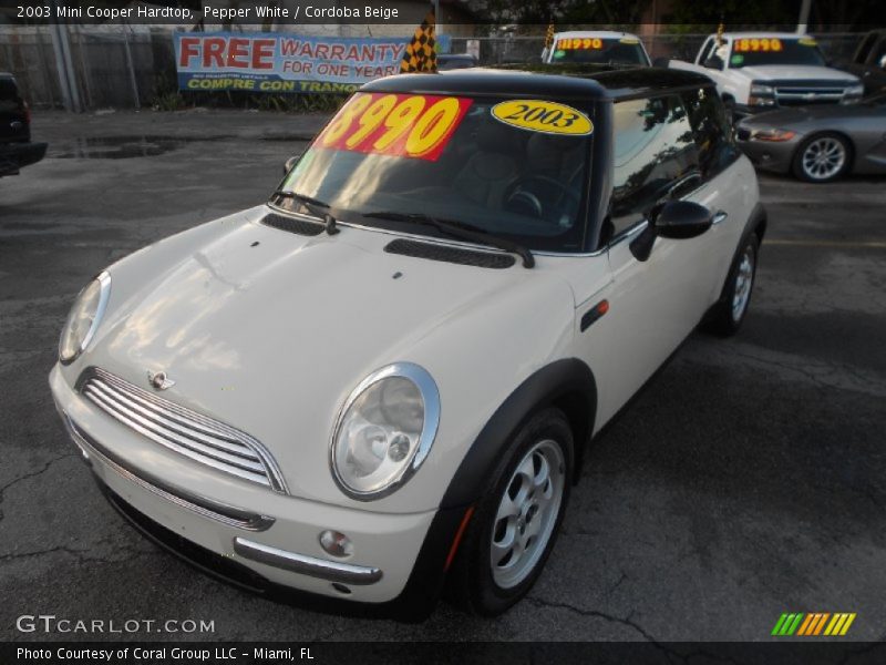 Pepper White / Cordoba Beige 2003 Mini Cooper Hardtop