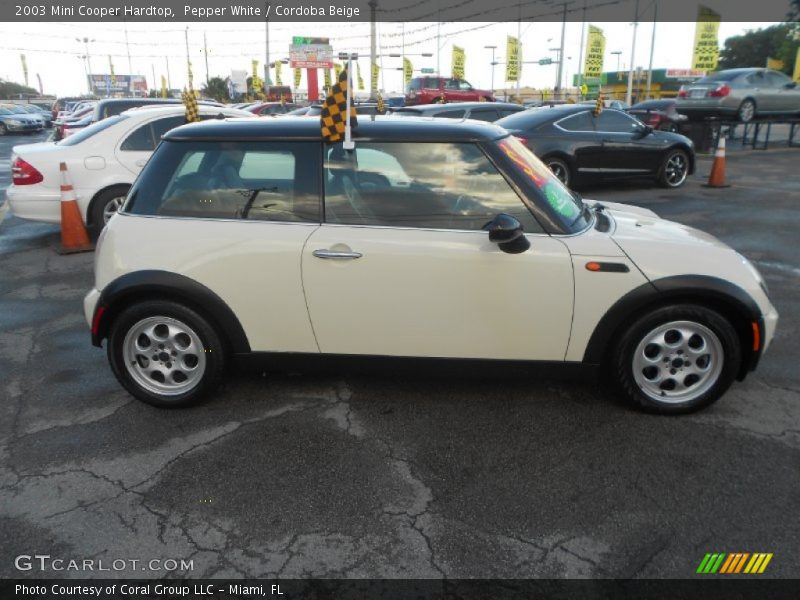 Pepper White / Cordoba Beige 2003 Mini Cooper Hardtop