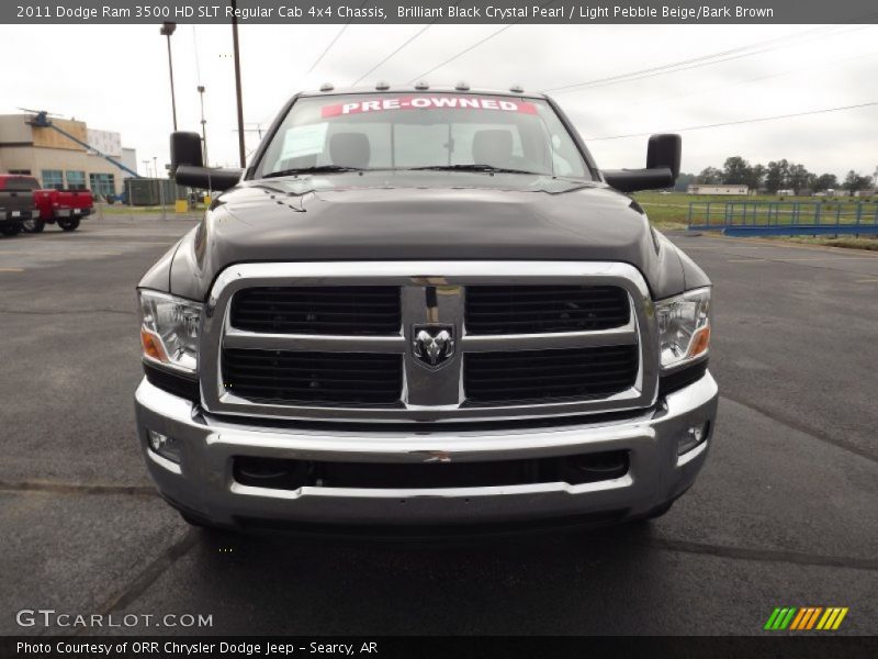 Brilliant Black Crystal Pearl / Light Pebble Beige/Bark Brown 2011 Dodge Ram 3500 HD SLT Regular Cab 4x4 Chassis