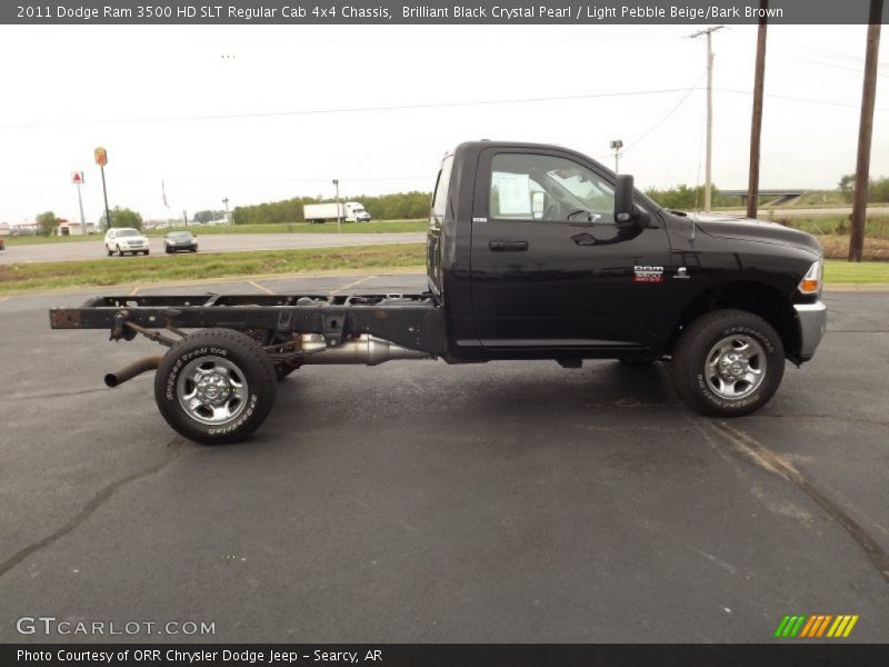 Brilliant Black Crystal Pearl / Light Pebble Beige/Bark Brown 2011 Dodge Ram 3500 HD SLT Regular Cab 4x4 Chassis