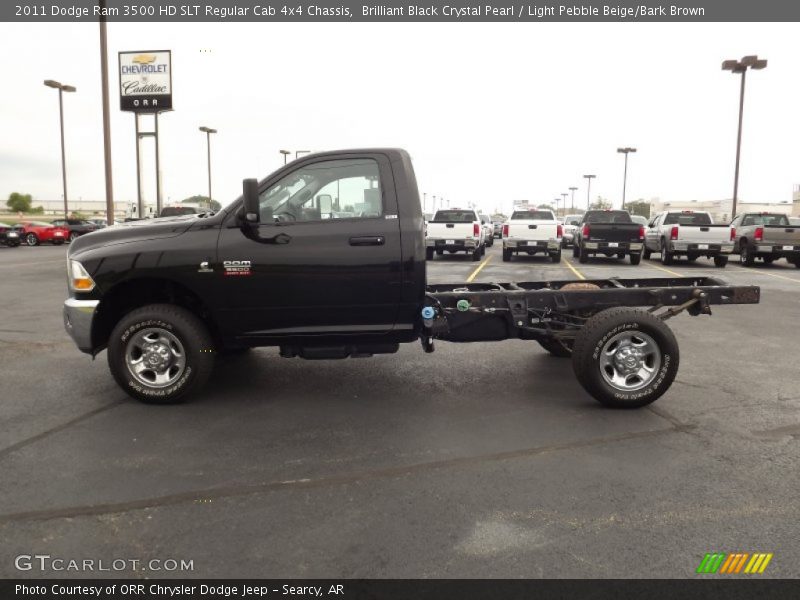 Brilliant Black Crystal Pearl / Light Pebble Beige/Bark Brown 2011 Dodge Ram 3500 HD SLT Regular Cab 4x4 Chassis