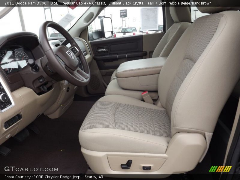 Brilliant Black Crystal Pearl / Light Pebble Beige/Bark Brown 2011 Dodge Ram 3500 HD SLT Regular Cab 4x4 Chassis