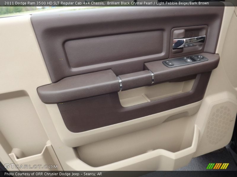 Brilliant Black Crystal Pearl / Light Pebble Beige/Bark Brown 2011 Dodge Ram 3500 HD SLT Regular Cab 4x4 Chassis