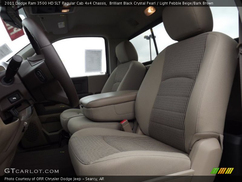 Brilliant Black Crystal Pearl / Light Pebble Beige/Bark Brown 2011 Dodge Ram 3500 HD SLT Regular Cab 4x4 Chassis