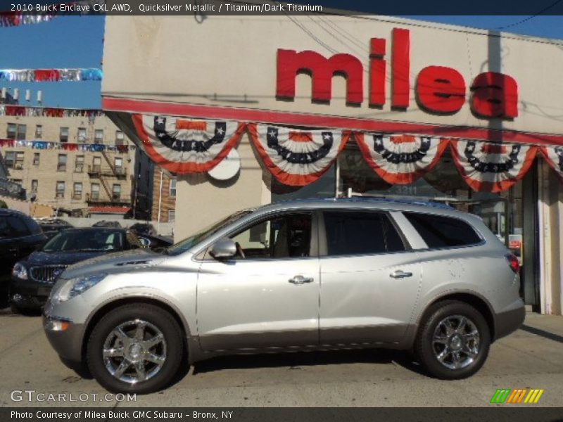 Quicksilver Metallic / Titanium/Dark Titanium 2010 Buick Enclave CXL AWD