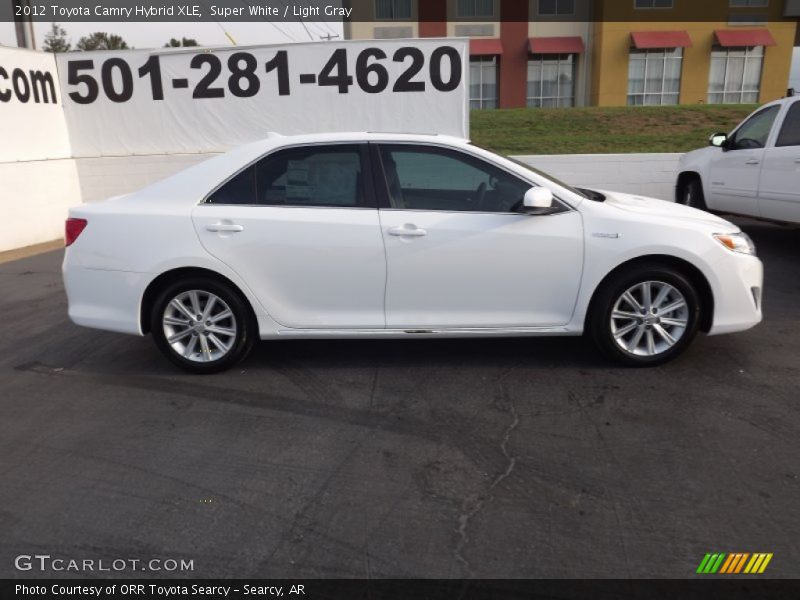 Super White / Light Gray 2012 Toyota Camry Hybrid XLE