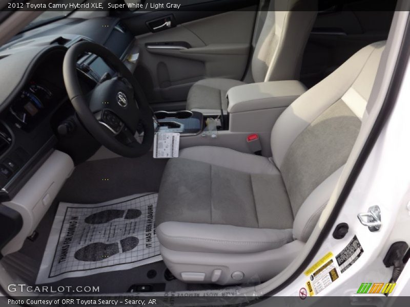 Super White / Light Gray 2012 Toyota Camry Hybrid XLE