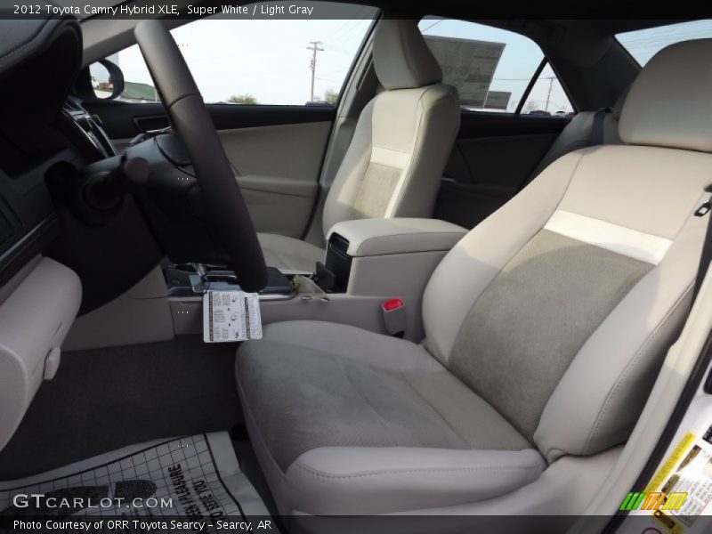 Super White / Light Gray 2012 Toyota Camry Hybrid XLE