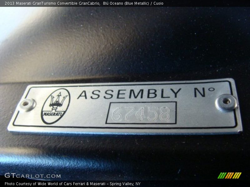 Blu Oceano (Blue Metallic) / Cuoio 2013 Maserati GranTurismo Convertible GranCabrio