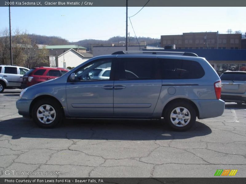 Glacier Blue Metallic / Gray 2008 Kia Sedona LX