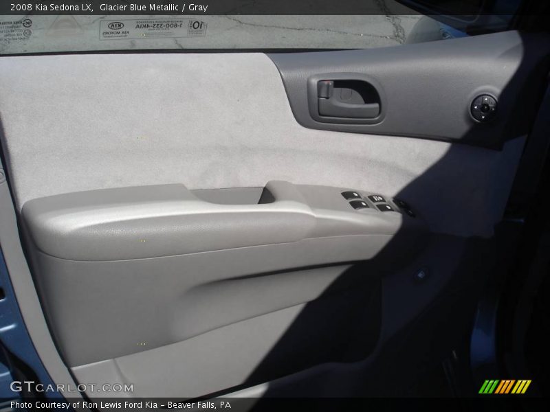 Glacier Blue Metallic / Gray 2008 Kia Sedona LX